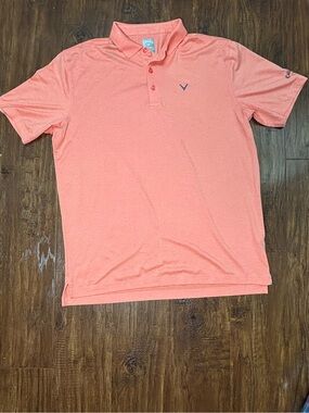 Callaway Men’s Coral/Peach Performance Polo